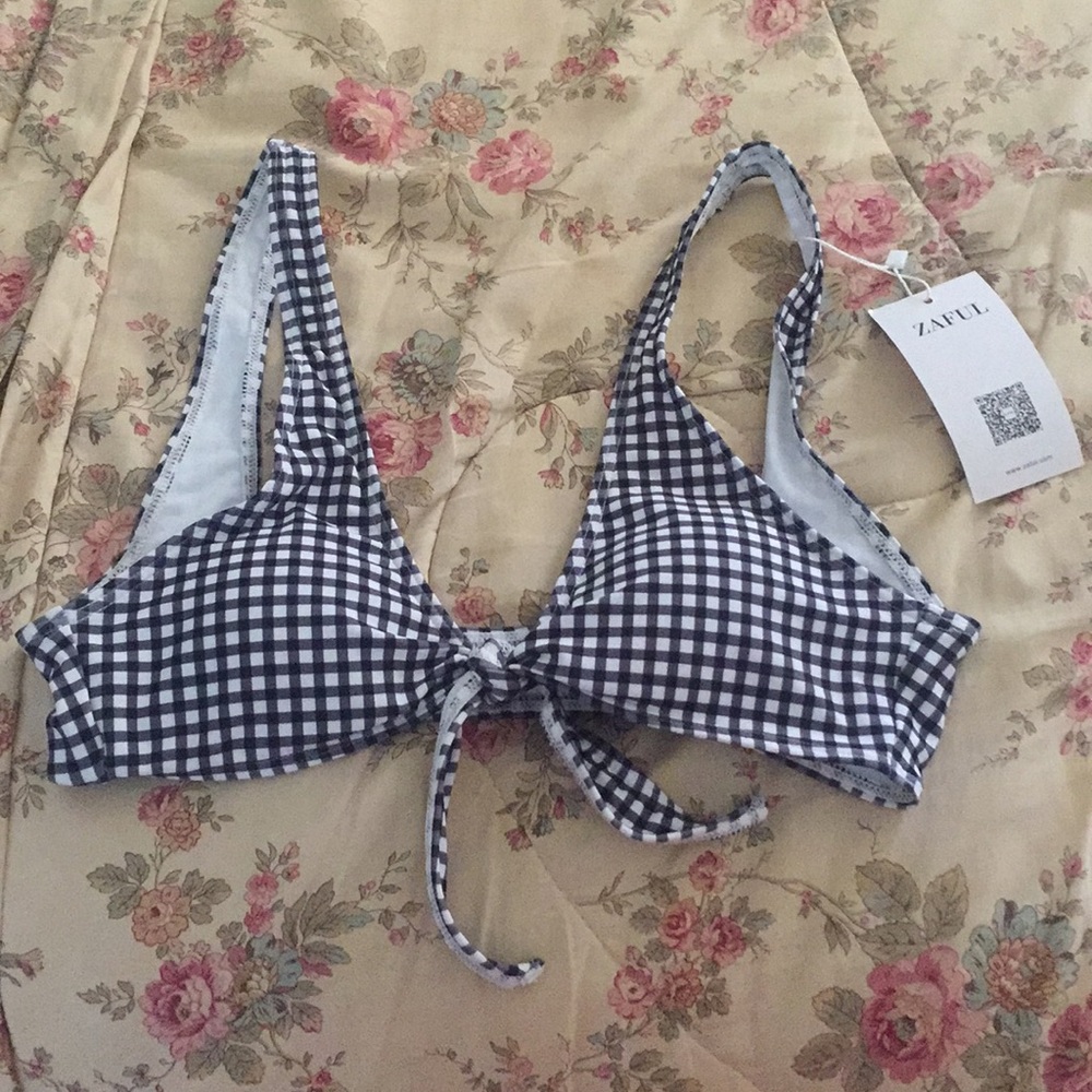 Zaful gingham bikini top